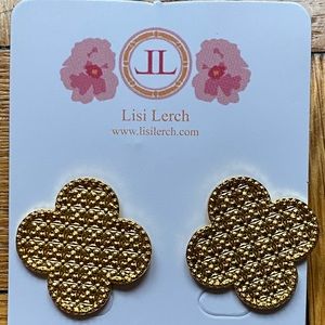 Lisi Lerch gold Sloan medium earrings.